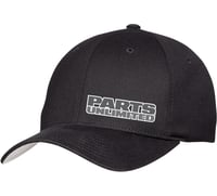 Throttle Threads Parts Unlimited Curved Bill Hat Black 