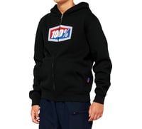 100% Youth Official Zip Hoodie Black 