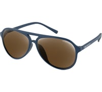 Bobster Maverick Sunglasses - Matte Navy - Brown HD Silver Mirror