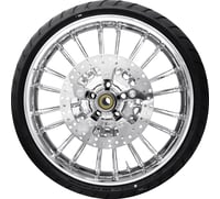 Coastal moto Atlantic Front Wheel (21"/Chrome)/Rotors (11.8")/Dunlop Tire (130/60B21)