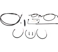 La choppers Handlebar Cable/Brake Line Kit - Complete - 12" - 14" Handlebars - Midnight