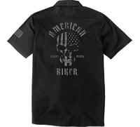 American Biker Biker Sam Contrast Stitch Shop Shirt Black/Gray 