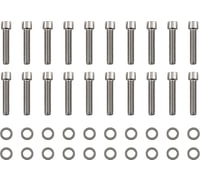 Drag specialties Bolt Kit - Rocker Cover - Chrome - Smooth - M8