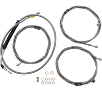 La choppers Handlebar Cable/Brake Line Kit - 12" - 14" Ape Hanger Handlebars - Stainless Steel