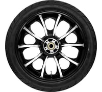 Coastal moto Largo Rear Wheel - Black Cut (18") | Dunlop Tire (180/55B18)