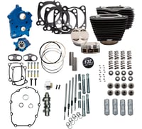 S&S Cycle 132" Power Pack - 550 Chain Drive - Oil Cooled - Black w/o Highlight Fins - M8