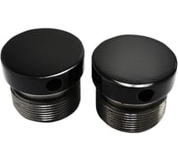 La choppers Flush-Mount Fork Cap - Gloss Black Powder Coat - 39 mm