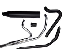 Khrome Werks 2-into-1 Outlaw-SR Exhaust System - Black - Without End Cap - M8 Touring
