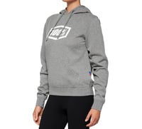 100% Women's Icon Hoodie Heather Gray 