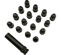Moose utility Lug Nut - Splined - 12 mm x 1.50 - Black - 16 Pack