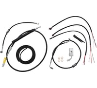 La choppers Handlebar Cable/Brake Line Kit - Quick Connect - Complete - 15" - 17" Handlebars - Black