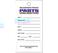 Promotional items vendor Parts Unlimited Re-Order Cards