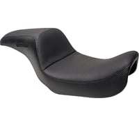 Slyfox Drifter Seat - Black Logo - Black Vinyl w/ Slipstop - Carbon Fiber - Dyna '96-'03