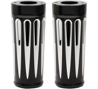 Arlen ness Fork Boot Covers - +2" - Black Anodized - Deep Cut - FL