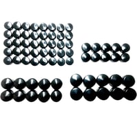 Drag specialties Bolt Covers - Engine - Black - M8