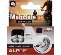 Alpine hearing protection MotoSafe Earplugs - Tour - 6 Pack
