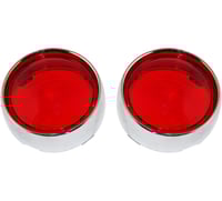 Custom dynamics Bullet Signal Lenses - Chrome/Red