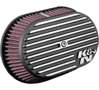 K & n Street Metal Air Intake Kit - Side Drift - Black - Softail/Touring/Trike