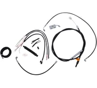 La choppers Handlebar Cable/Brake Line Kit - Complete - 18" - 20" Handlebars - Black Vinyl