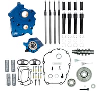 S&s cycle Cam Chest Kit with Plate - Gear Drive - Oil Cooled - 465 Cam - Black Pushrods - M8