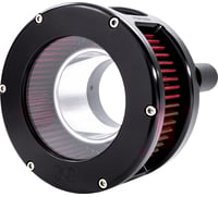 Feuling oil pump corp. BA Series Air Cleaner Kit - Black Anodized - Red Filter