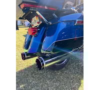 Khrome werks 4.5" Mufflers for Touring - Chrome with Tracer