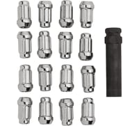 Moose utility Lug Nut - Splined - 10 mm - Chrome - 16 Pack