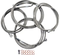 La choppers Handlebar Cable/Brake Line Kit - 15" - 17" Ape Hanger Handlebars - Stainless Steel
