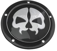 Drag specialties Split Skull Derby Cover - Black - 5-Hole