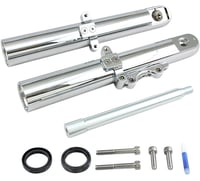 Arlen ness Fork Legs - Chrome - Hot Legs - Custom Single Disc - Smooth - '00-'07