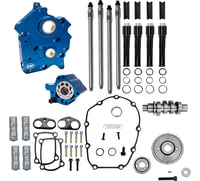 S&S Cycle Cam Chest Kit - 496 Gear Drive Cam - Oil Cooled - Black Pushtubes - M8