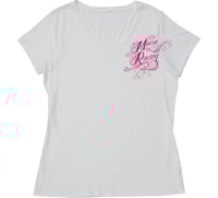 Moose Racing Women's Flourish Script T Shirt White 