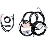 La choppers Handlebar Cable/Brake Line Kit - Complete - 15" - 17" Handlebars - Black Vinyl