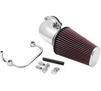 K & n Aircharger® Intake System with Mandrel-Bent Aluminum Intake Tube Kit - Bright Chrome