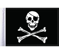 Pro pad Jolly Roger Flag - 10" x 15"