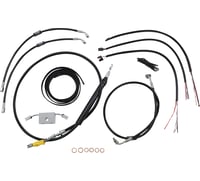 La choppers Handlebar Cable/Brake Line Kit - Quick Connect - Complete - 18" - 20" Handlebars - Black Vinyl