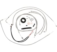 La choppers Handlebar Cable/Brake Line Kit - Complete - 12" - 14" Handlebars - Stainless