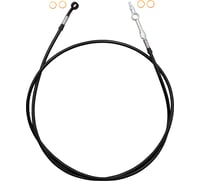FAT Baggers Inc. EZ Install Brake Line - 60" - Black Braid