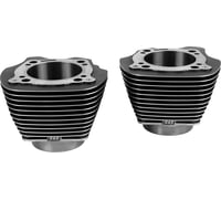 S&S Cycle Cylinder Set - 4.320" Bore - Unhoned - Black Granite w/Highlighted Fins - M8