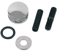 Drag specialties Seat Mounting Knob - Chrome - Knurled