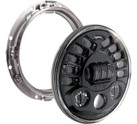 Custom dynamics Adaptive Headlight with Mount - 7" - Black