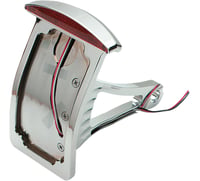 Drag specialties Side Mount Taillight/License Plate Mount - Curved Vertical - Half-Moon