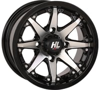 High lifter Wheel - HL10 - Rear - Gloss Black w/Machined - 12x7 - 4/110 - 2+5 (-47 mm)