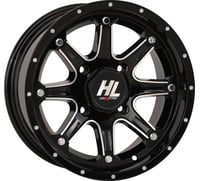 High lifter Wheel - HL4 - Front/Rear - Gloss Black w/Machined - 14x7 - 4/156 - 4+3 (+5 mm)