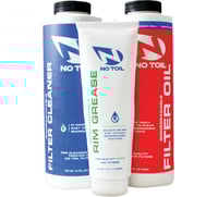 No toil Filter Oil, Cleaner, and Rim Grease Kit