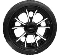 Coastal moto Largo 3D Rear Wheel - Black Cut (18") | Falken Tire (215/45ZR18) - Trike