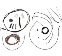 La choppers Handlebar Cable/Brake Line Kit - Quick Connect - Complete - 12" - 14" Handlebars - Midnight
