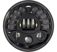 Custom dynamics Adaptive Headlight with Adapter - 7" - Black