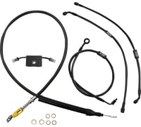 La choppers Handlebar Cable/Brake Line Kit - Quick Connect - 12" - 14" Ape Hanger Handlebars - Midnight
