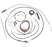 La choppers Handlebar Cable/Brake Line Kit - Complete - 15" - 17" Handlebars - Black Vinyl